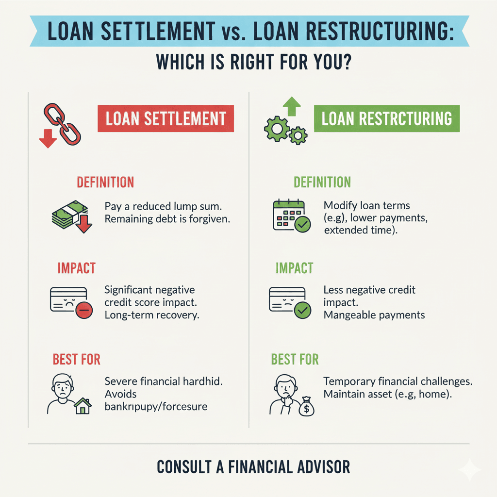 Loan Settlement vs. Restructuring: Best Guide Loan Se Azadi